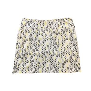 Emerald 18 Skort Womens S Small Multi Diamond Ikat Lined Shorts Pockets Golf